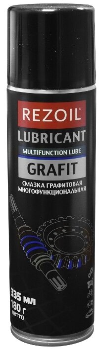 Смазка REZOIL GRAFIT графитовая; аэрозоль, 335 мл 03.008.00031 от компании "Мастер Инструмент" магазин - фото 1