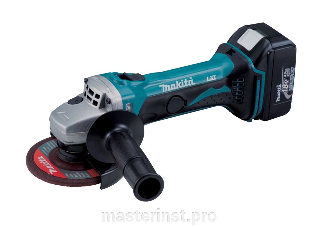 Угловая шлифмашина MAKITA DGA504RF акк,б/щет,ф125мм,18В,1х3Ач, Li-ion,8500об/м,2.5кг, пл пуск, anti-r от компании "Мастер Инструмент" магазин - фото 1