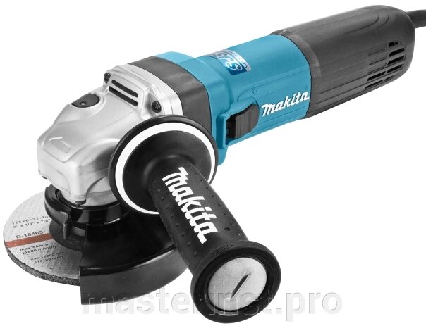 Угловая шлифмашина MAKITA GA5041R УШМ,ф125мм,1100Вт,11000об/м,2.7кг, кор, муфта SJSII, anti-restart, пл. от компании "Мастер Инструмент" магазин - фото 1