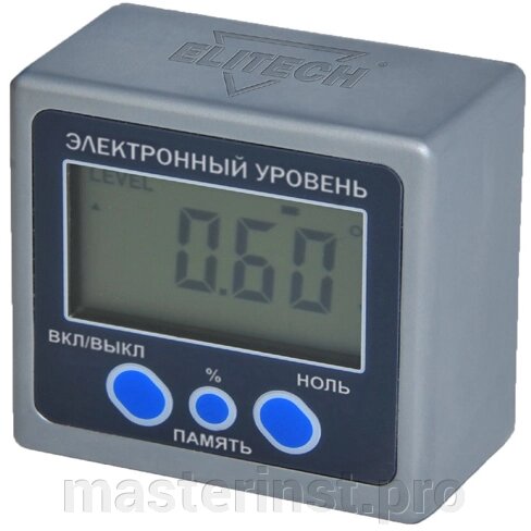 Уровень электронный ELITECH металл 4х90град, магнит,0.05град 2210.001000 от компании "Мастер Инструмент" магазин - фото 1