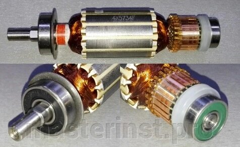 Якорь MAKITA BO 5030/31 5040/41 L-132 D-31,5 d-22 внутр. резьба М3.5 515734-7 от компании "Мастер Инструмент" магазин - фото 1