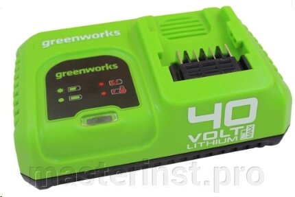 Зарядное устройство Greenworks G40UC5 40V, 5А быстрое 2А*ч–35мин, 4А*ч–70мин, 5А*ч–85мин 2945107 от компании "Мастер Инструмент" магазин - фото 1