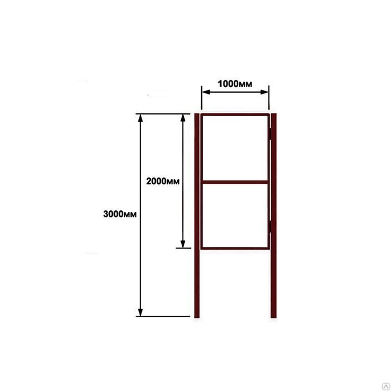 Калитка из полосы L=0,8м H=1,5м в комплект входят столбы D60 от компании САН - фото 1