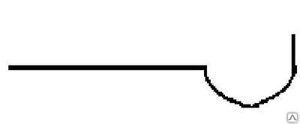 Крюк держатель для горизонтального желоба черный D 120
