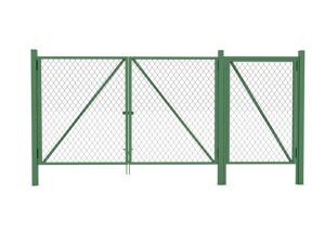 Ворота из сетки "Рабица" - черная L=3м H=1,5м
