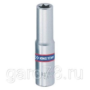 Головка торцевая TORX е-стандарт 1/4", E6, L = 50 мм KING TONY 227506M