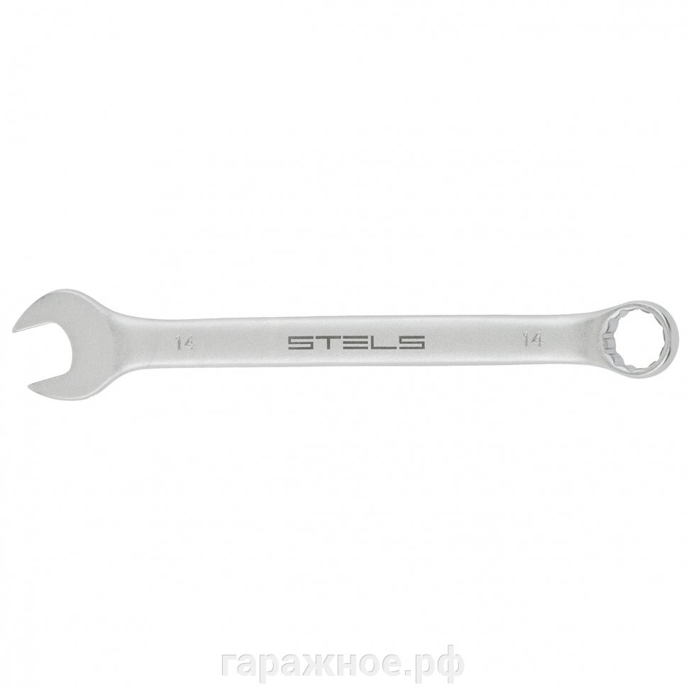 Ключ комбинированный, 14 мм, CrV, матовый хром. STELS от компании ООО "Евростор" - фото 1