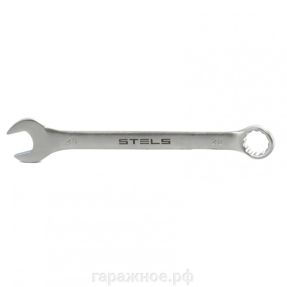 Ключ комбинированный, 20 мм, CrV, матовый хром. STELS от компании ООО "Евростор" - фото 1
