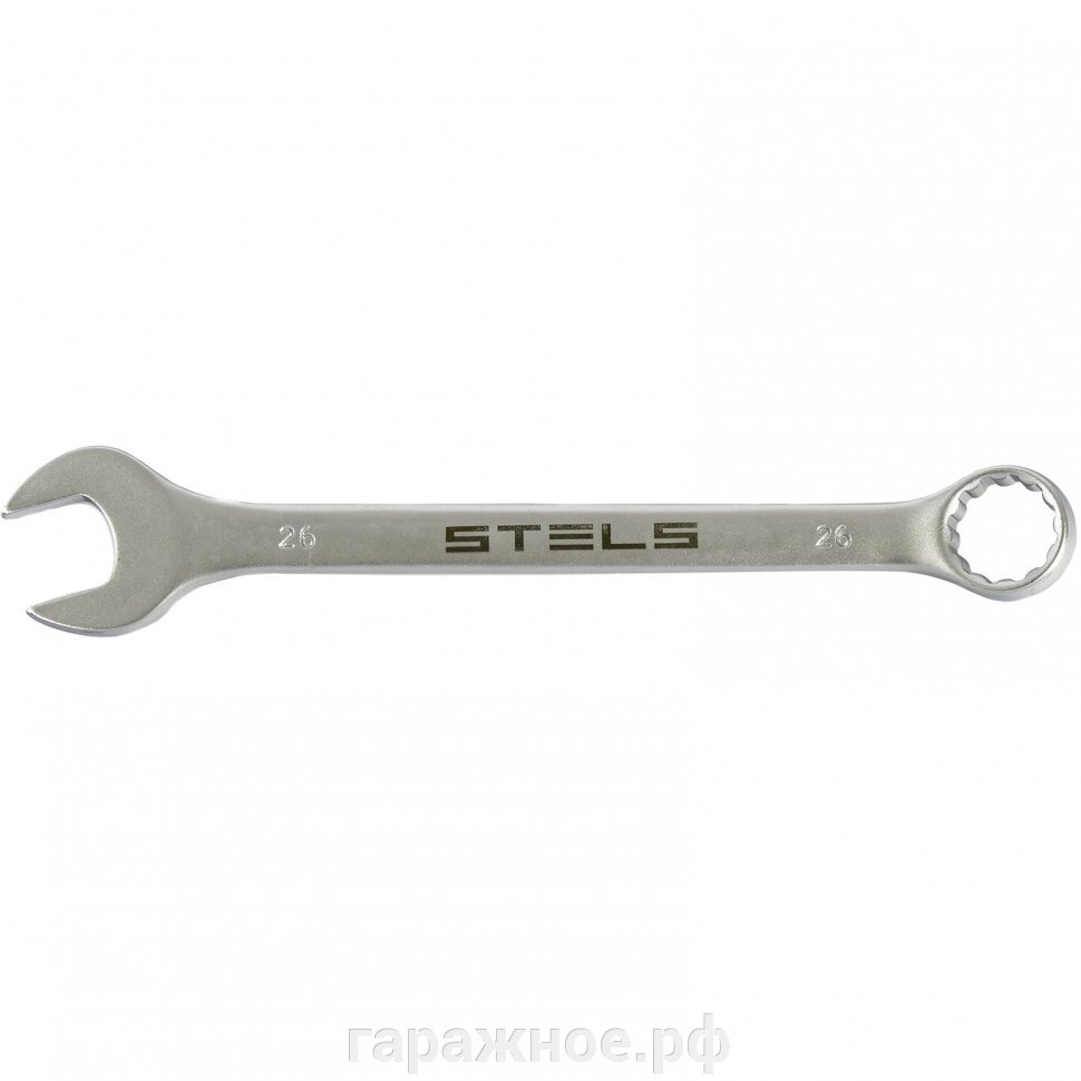 Ключ комбинированный, 26 мм, CrV, матовый хром. STELS от компании ООО "Евростор" - фото 1