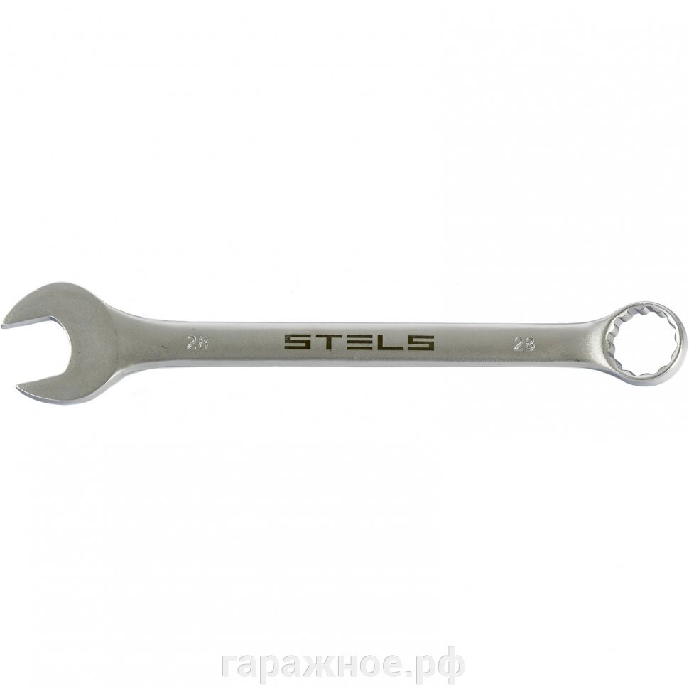 Ключ комбинированный, 28 мм, CrV, матовый хром. STELS от компании ООО "Евростор" - фото 1
