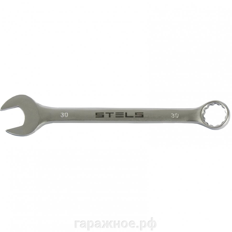 Ключ комбинированный, 30 мм, CrV, матовый хром. STELS от компании ООО "Евростор" - фото 1