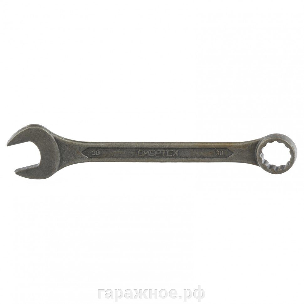 Ключ комбинированый, 30 мм, CrV, фосфатированный, ГОСТ 16983. СИБРТЕХ от компании ООО "Евростор" - фото 1