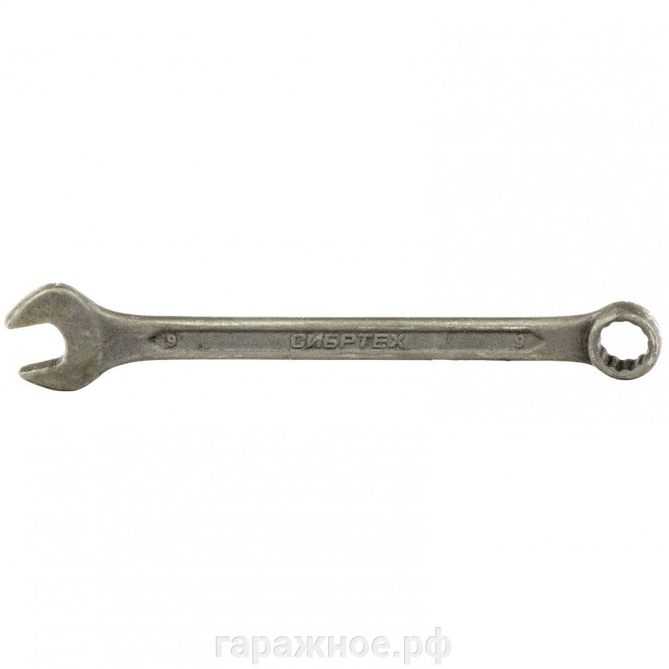 Ключ комбинированый, 9 мм, CrV, фосфатированный, ГОСТ 16983. СИБРТЕХ от компании ООО "Евростор" - фото 1