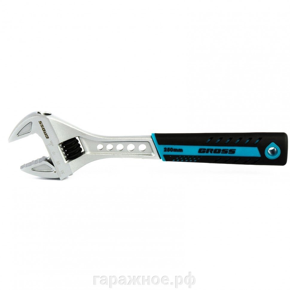 Ключ разводной, 250 мм, CrV, двухкомпонентная ручка. GROSS от компании ООО "Евростор" - фото 1