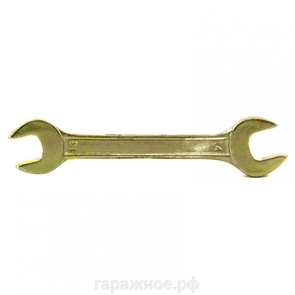 Ключ рожковый, 13 х 14 мм, желтый цинк. СИБРТЕХ от компании ООО "Евростор" - фото 1