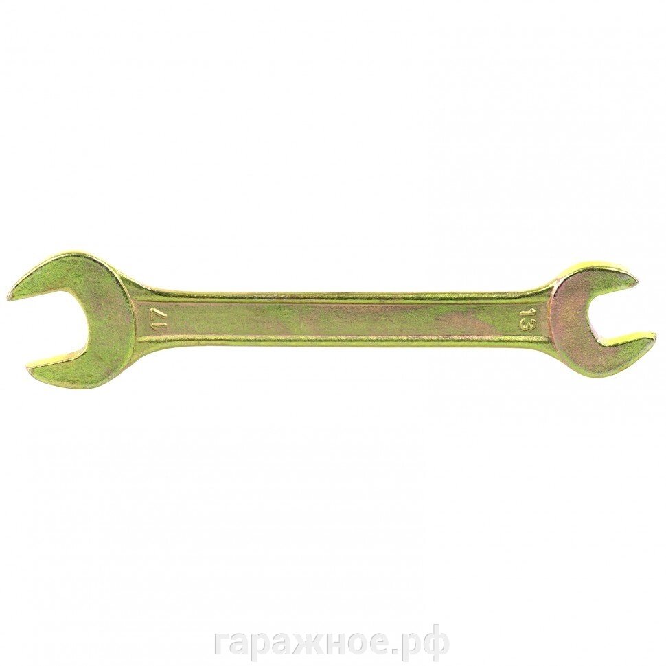 Ключ рожковый, 13 х 17 мм, желтый цинк. СИБРТЕХ от компании ООО "Евростор" - фото 1