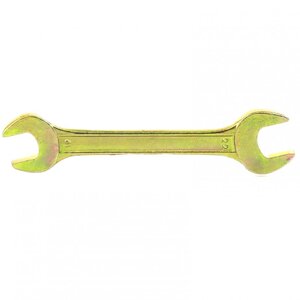 Ключ рожковый, 19 х 22 мм, желтый цинк. СИБРТЕХ