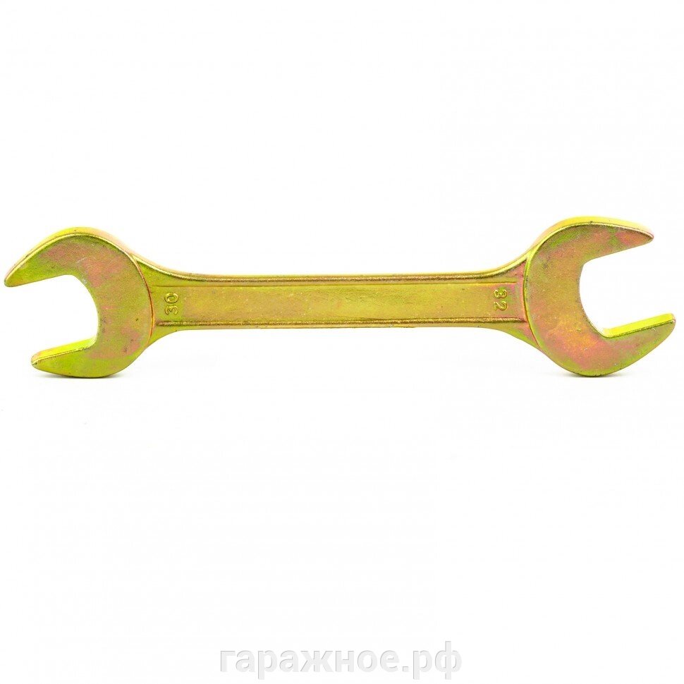 Ключ рожковый, 30 х 32 мм, желтый цинк. СИБРТЕХ от компании ООО "Евростор" - фото 1