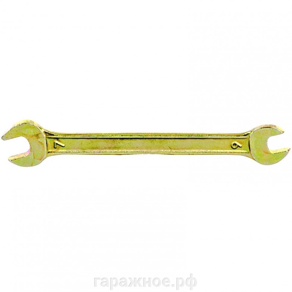 Ключ рожковый, 6 х 7 мм, желтый цинк. СИБРТЕХ от компании ООО "Евростор" - фото 1