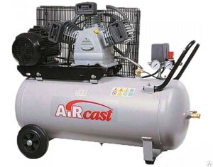 Компрессор передвижной AirCast 740 л/м. 10 атм., 100 л.