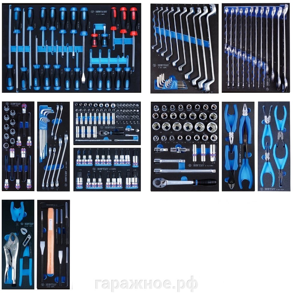 Набор инструментов для тележки, 12 ложементов, 235 предметов от компании ООО "Евростор" - фото 1