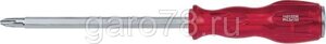 Отвертка крестовая Phillips №4, 300 мм, силовая, пластиковая ручка KING TONY 14810412