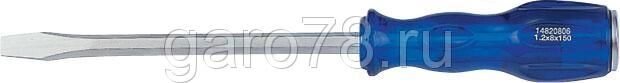 Отвертка шлицевая Slotted 10,0 мм 300 мм, силовая, пластиковая ручка KING TONY 14821012 от компании ООО "Евростор" - фото 1