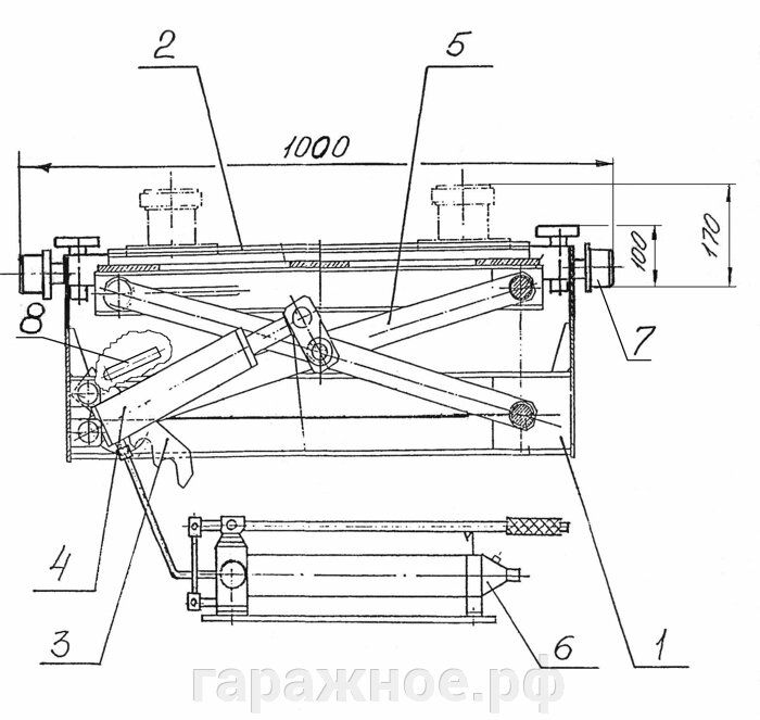 Автомобильный канавный подъемник ПНК-1