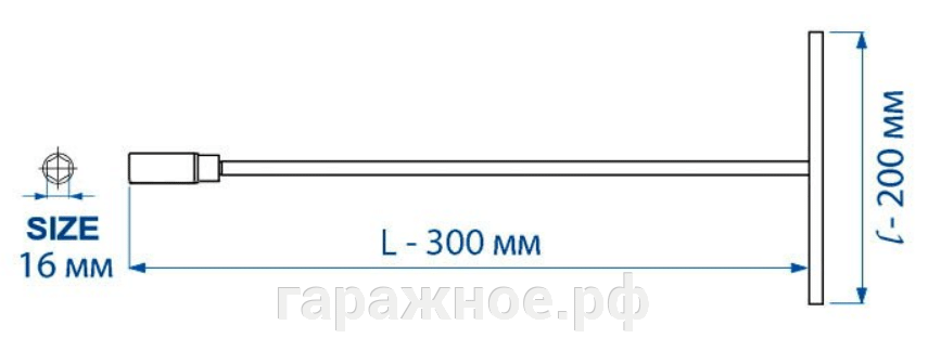 Ключ свечной с шарниром 16 мм, L = 300 мм, магнитный фиксатор