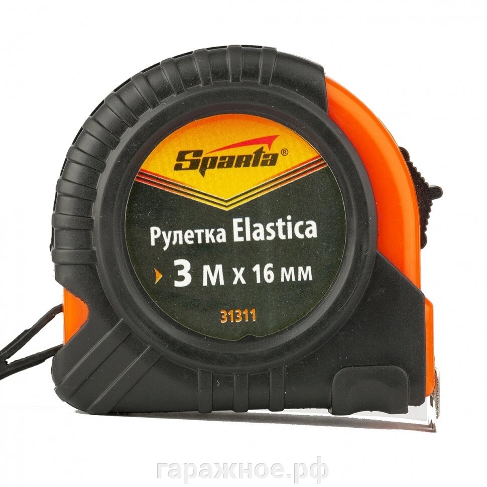 Рулетка Elastica, 3 м х 16 мм, обрезиненный корпус. SPARTA от компании ООО "Евростор" - фото 1