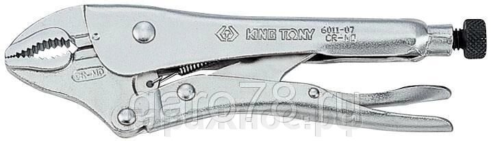 Зажим с фиксатором 180 мм, с закругленными губками KING TONY 6011-07R от компании ООО "Евростор" - фото 1