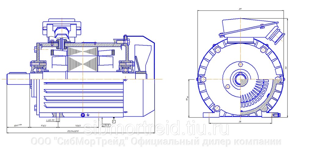 Электродвигатель аир 160s4 чертеж
