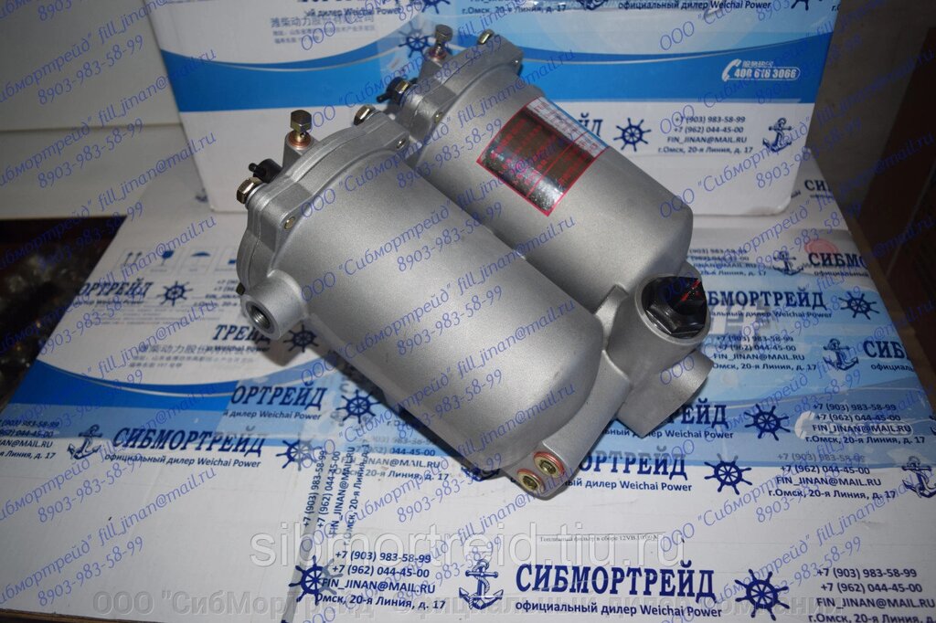 Фильтр топливный (в сборе) 12VB. 10.00 для дизелей 4190, В6190, 8190, G12V190 производства Jinan Diesel Engine - фото