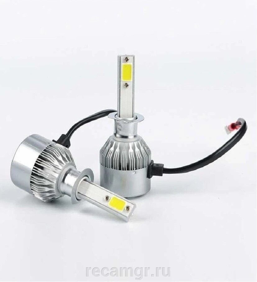 H1 лампа светодиодная для авто 2шт. LED C6 / ярче ксенона / 12/24V 6000K 3800Lm от компании Компания Рекам Групп - фото 1
