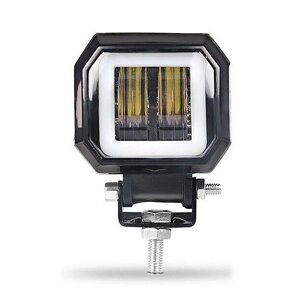 Фара светодиодная LED 1шт 12-24В, 70х50 мм фара противотуманная, 20Вт, с линзой, с ДХО, вспышки фсо