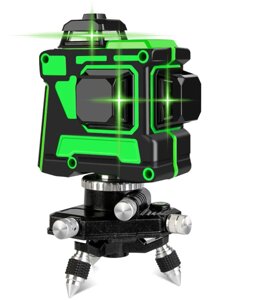 Лазерный уровень нивелир Hilda 4D/16 лучей зеленого цвета   360 градусов, с литейной батареей пульт в Москве от компании Компания Рекам Групп