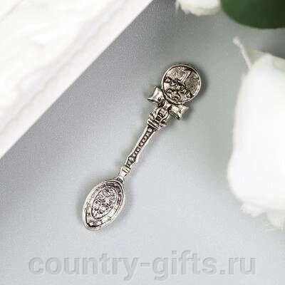 Сувенир кошельковый металл Ложка-загребушка. Рубль от компании CountryGifts - фото 1