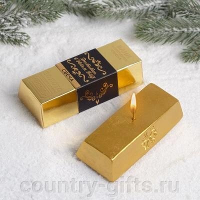 Свеча слиток Достатка в Новом году от компании CountryGifts - фото 1