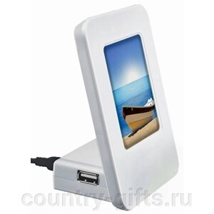 USB-разветвитель с фоторамкой и мигающей подсветкой от компании CountryGifts - фото 1