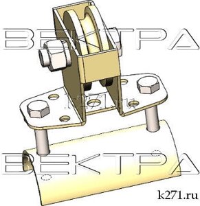 Каретка кабельная под трос 1 ролик