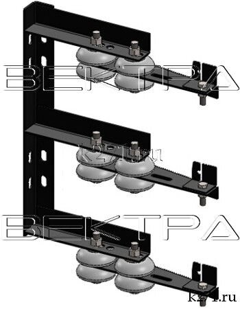 Кронштейн троллейный К44ГУ1 с троллеедержателями К269ГУ1 3 шт. от компании ООО "Вектра" - фото 1