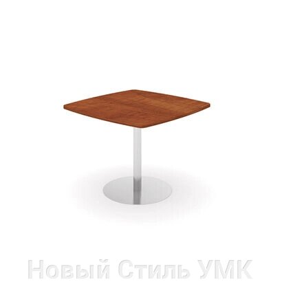 Конференц-стол MAD-100 1000х1000 на металлической опоре МИЛАН от компании Новый Стиль УМК - фото 1