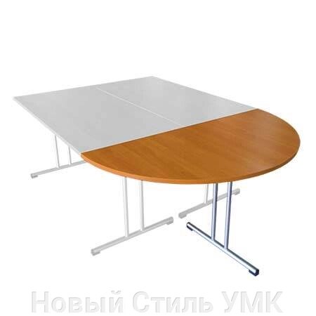 Стол приставной складной на металлическом каркасе (серебристый) L=1360 ДОМИНО от компании Новый Стиль УМК - фото 1