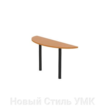 Стол приставной торцевой закругленный на двух металлических опорах МОНО-ЛЮКС от компании Новый Стиль УМК - фото 1