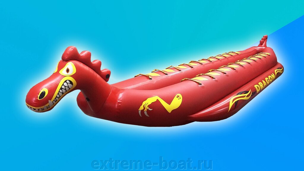 Водный банан Дракон дубль от компании DNT Производство надувных аттракционов и лодок - фото 1