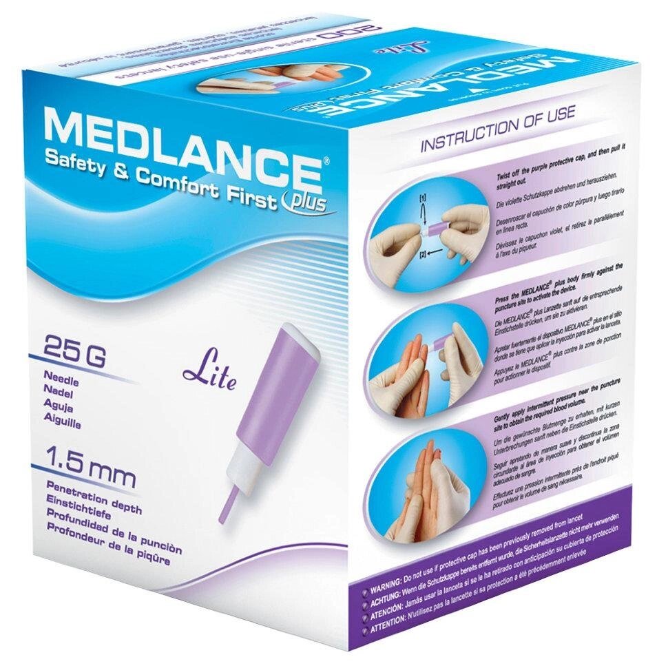 Ланцет Medlance Plus Lite. Игла 25G, глубина прокола 1,5 мм, фиолетовый - характеристики