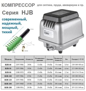 Компрессор аэратор HJB 100 SunSun производительность 100 литров в минуту в Москве от компании Простопруд Товары для Пруда