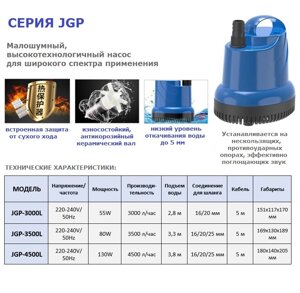 Универсальный насос JGP_3000L SUNSUN