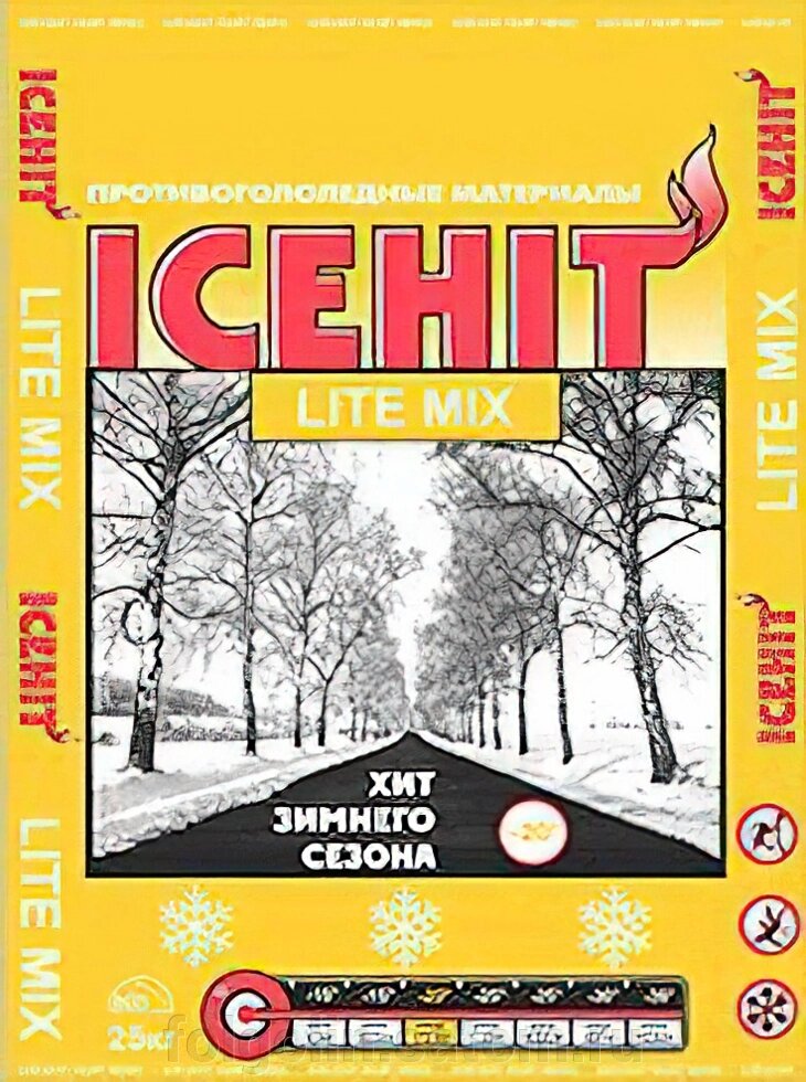 Противогололёдный реагент ICEHIT Lite mix (25 кг) до -20ºС от компании "ТД Кровельных материалов" - фото 1
