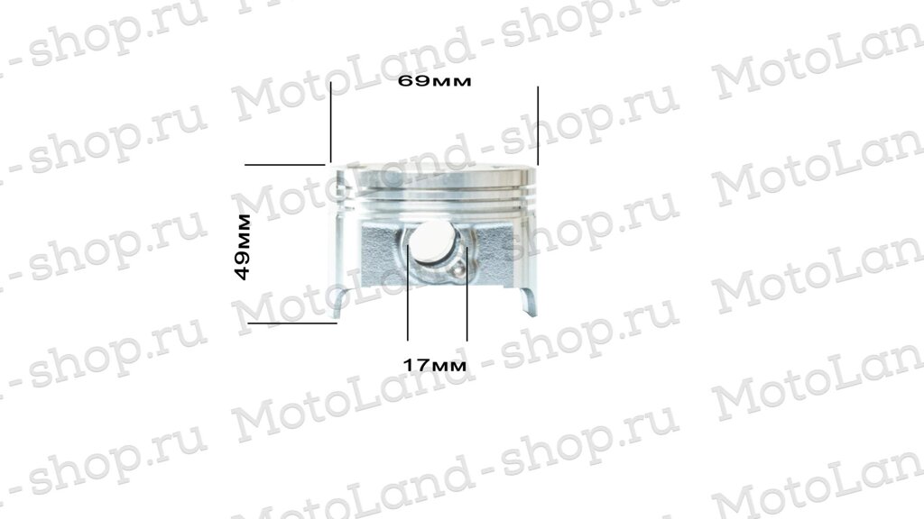 Поршень в сборе d=67mm 166FMM (NT250) от компании МотоОПТ - фото 1